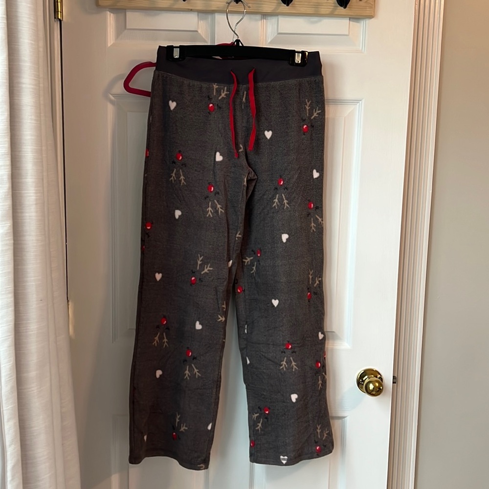 Fuzzy Nordstrom Rudolph reindeer Christmas pajama bottoms